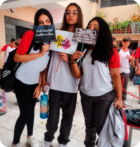 Alunos do Ensino Fundamental em aprendizado